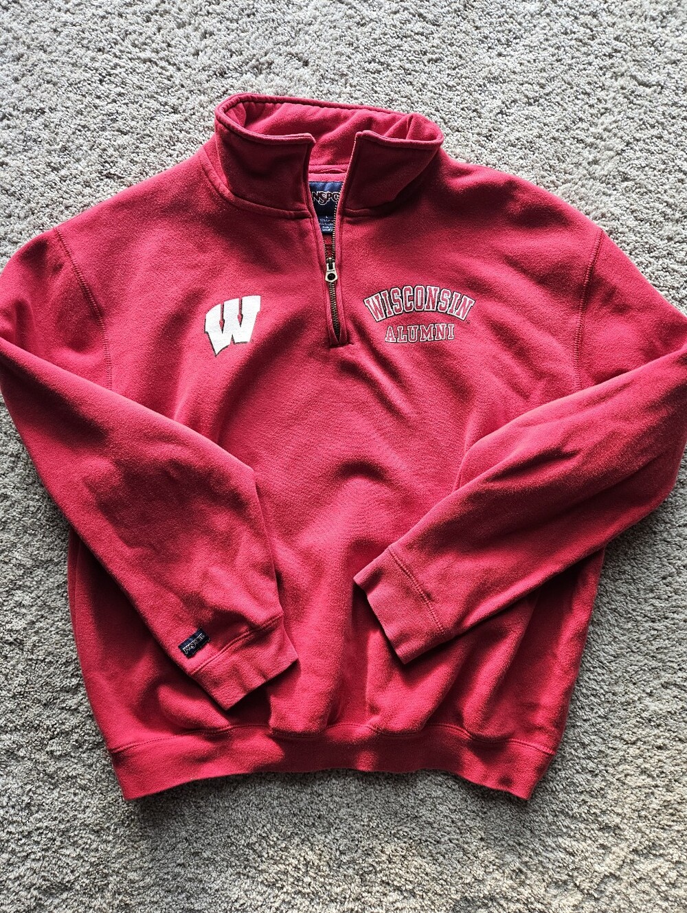 Vintage JanSport Wisconsin Quarter Zip